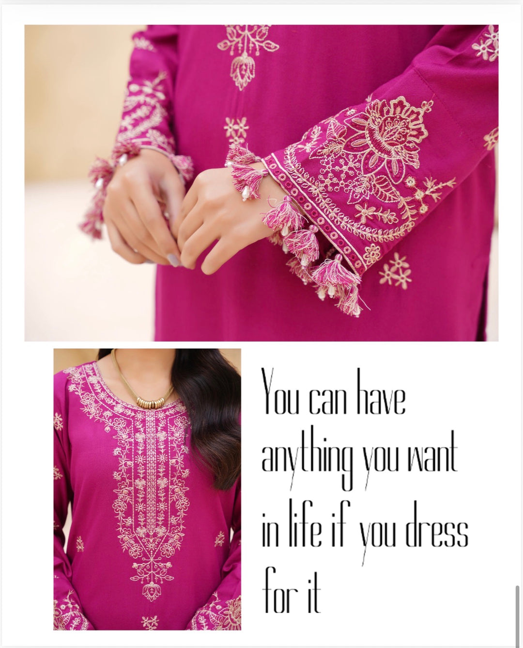 Branded 3 Pc Ready To Wear Luxury Dhanak  Embroidered Full Suit - TT-50-