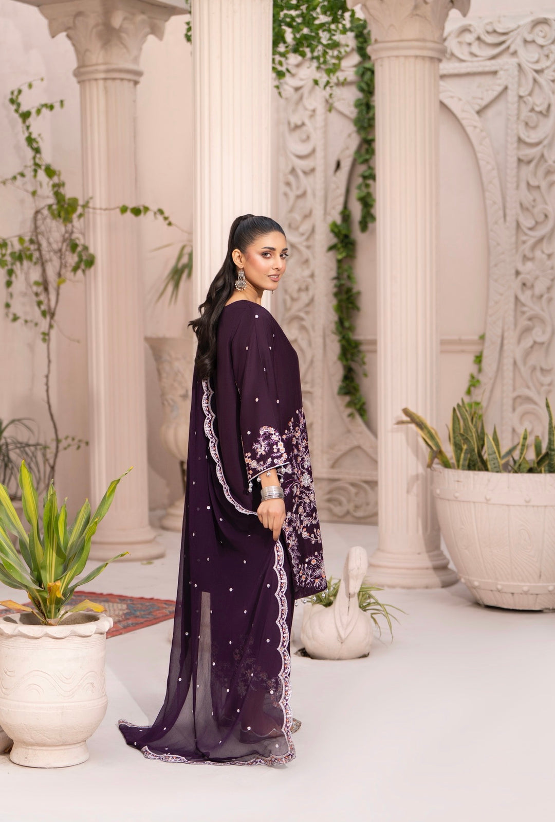 New 3 Pc Ready To Wear Embroidered Suit -Eid Collection  2026 - Raniya.H -RA94