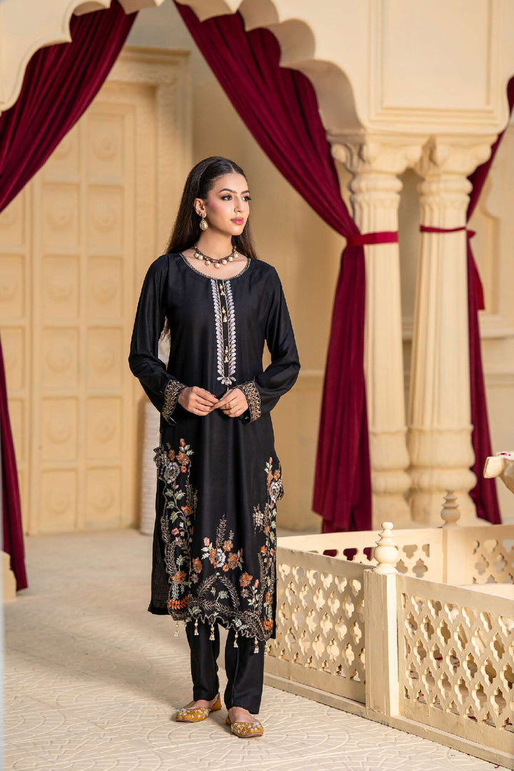 2 Piece Ready To Wear Embroidered Linen  Suit -TT-17-