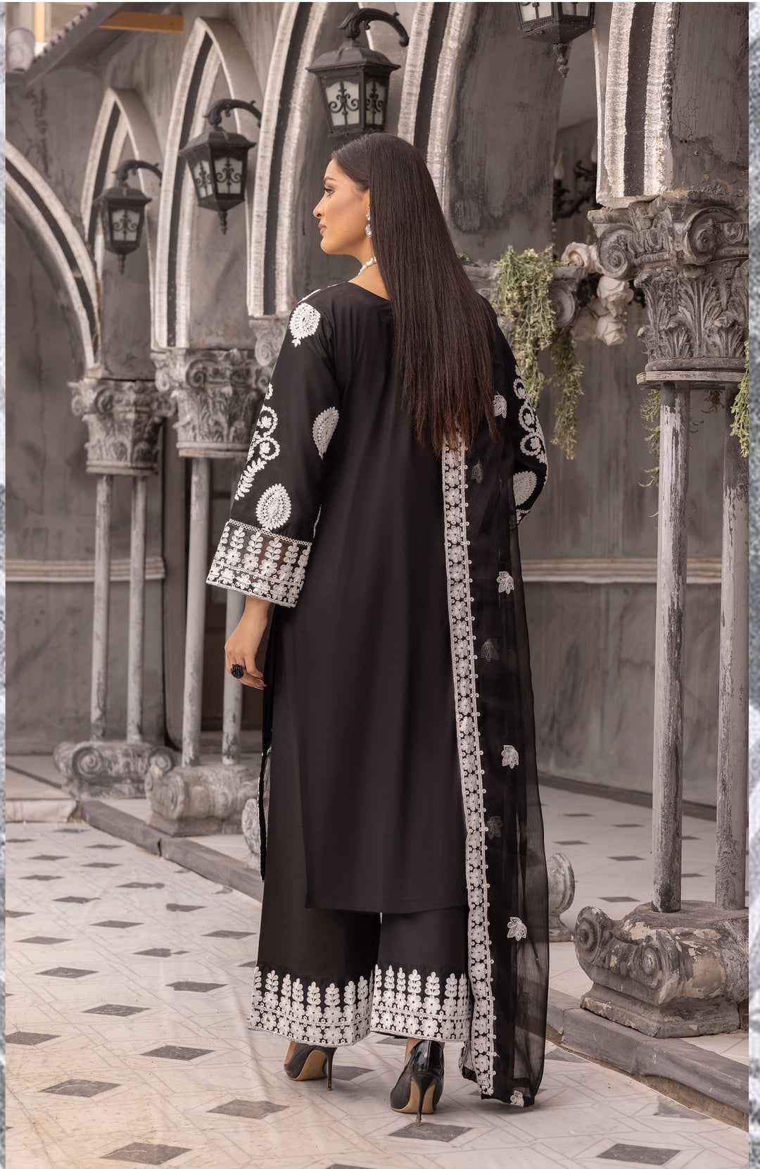 Branded  3 Piece  Stitched  Embroidered Suit