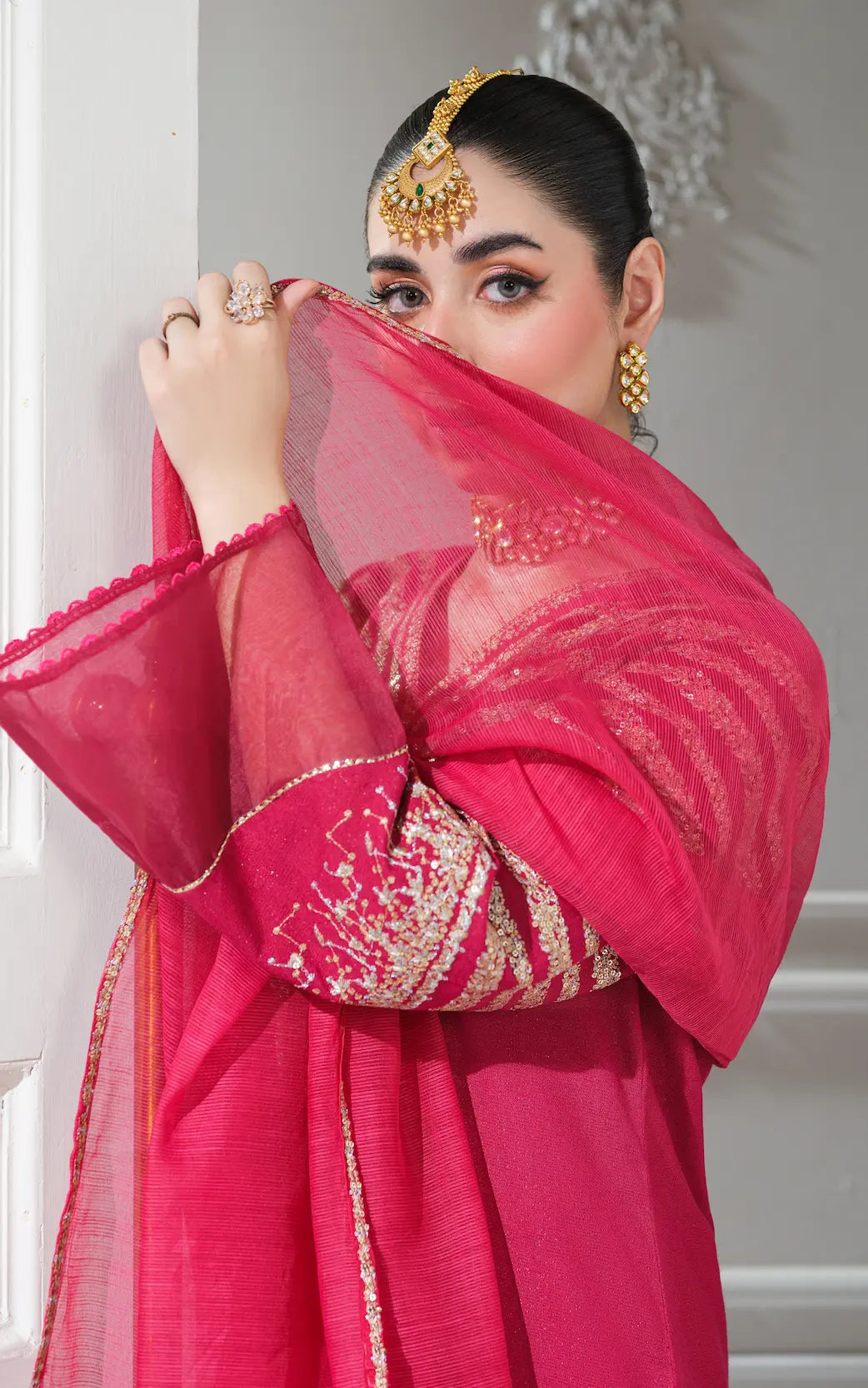 3 Pc Ready To Wear Embroidered Suit - Emerald Dream- HE01-