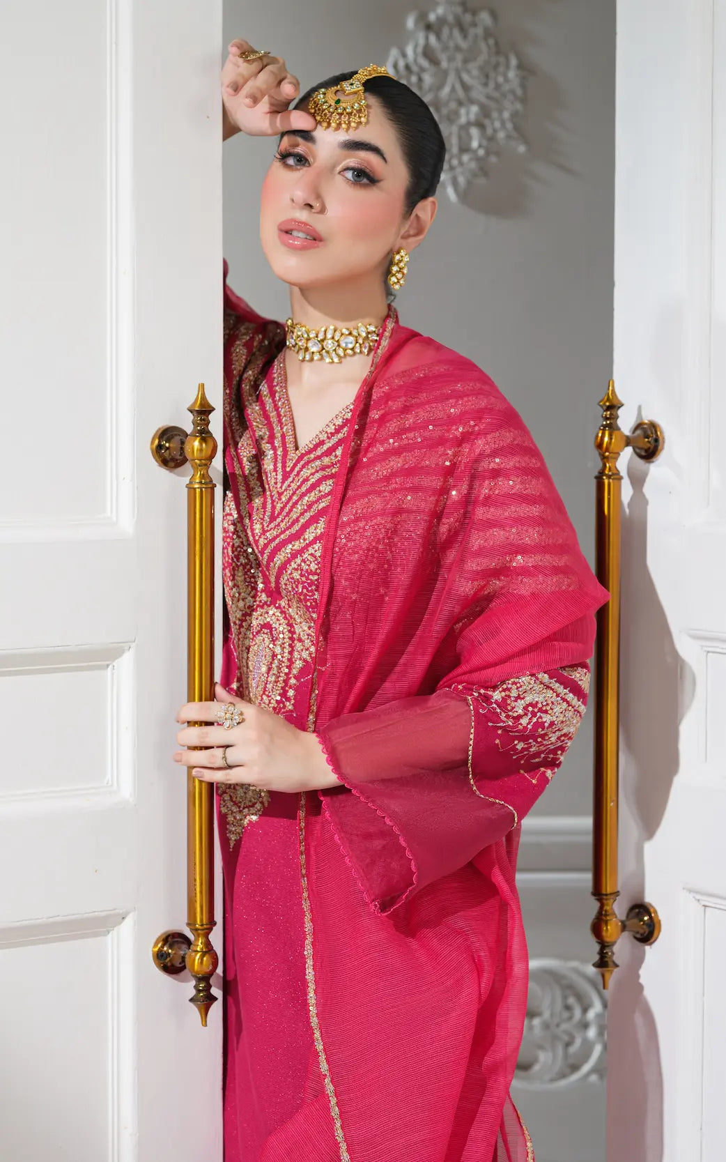 3 Pc Ready To Wear Embroidered Suit - Emerald Dream- HE01-