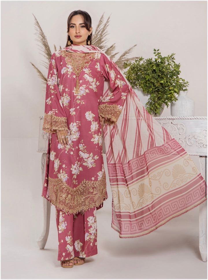TT10 Ready To Wear Premium Satin Lawn Embroidered Suits TT10