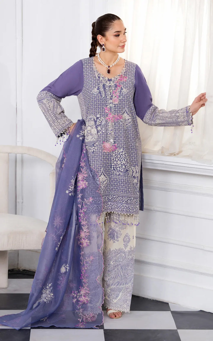 3 Pc Ready To Wear Embroidered Suit -Royal Dynasty Luxe Fancy Wear-HE111-
