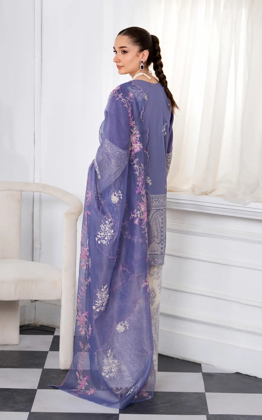 3 Pc Ready To Wear Embroidered Suit -Royal Dynasty Luxe Fancy Wear-HE111-