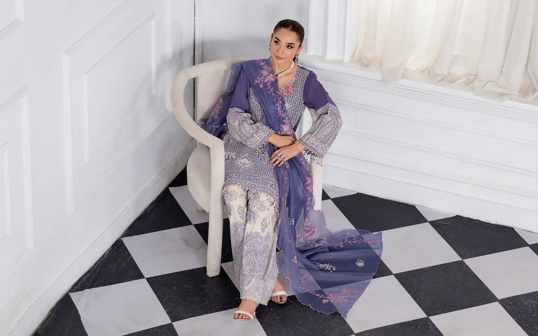 3 Pc Ready To Wear Embroidered Suit -Royal Dynasty Luxe Fancy Wear-HE111-