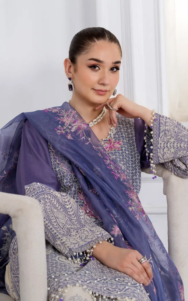3 Pc Ready To Wear Embroidered Suit -Royal Dynasty Luxe Fancy Wear-HE111-