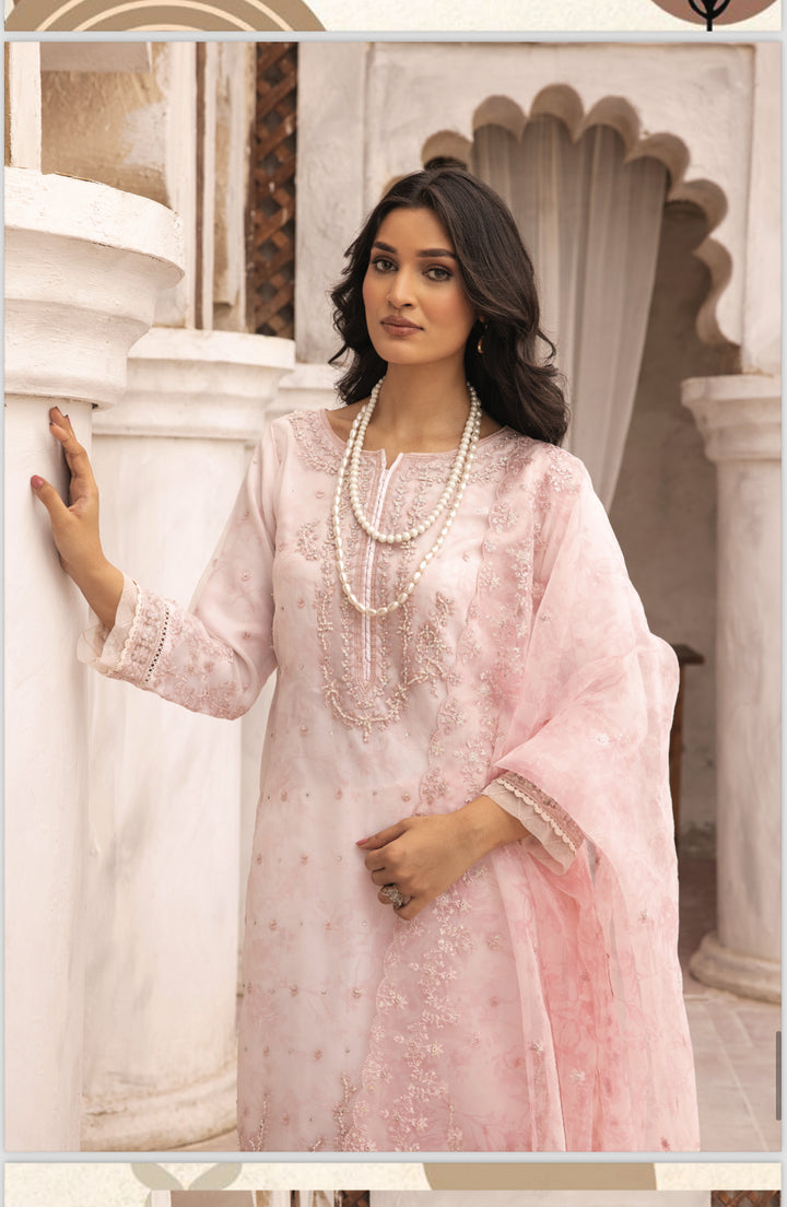 3 PC READY  TO WEAR - KHADDI LUX’ EMBROIDERED VISCOSE SUIT
