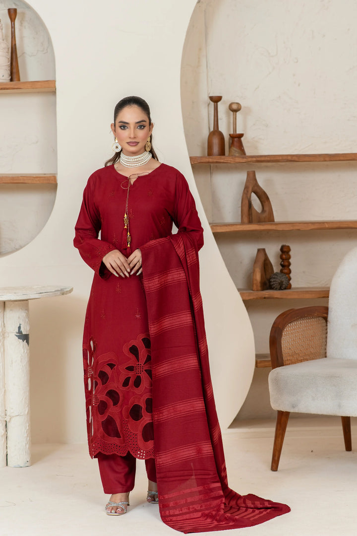 3 Piece Ready To Wear Dhanak Embroidered Suits -TT-150-
