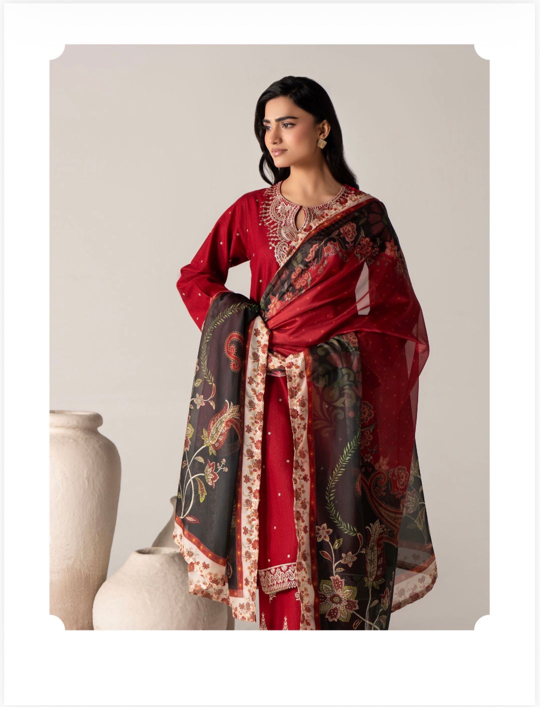 ✨ Elegant Embroidered 3-Piece Suit – Premium Sub Cotton Fabric 
Eid Collection  2026 - Raniya.H -RA71l