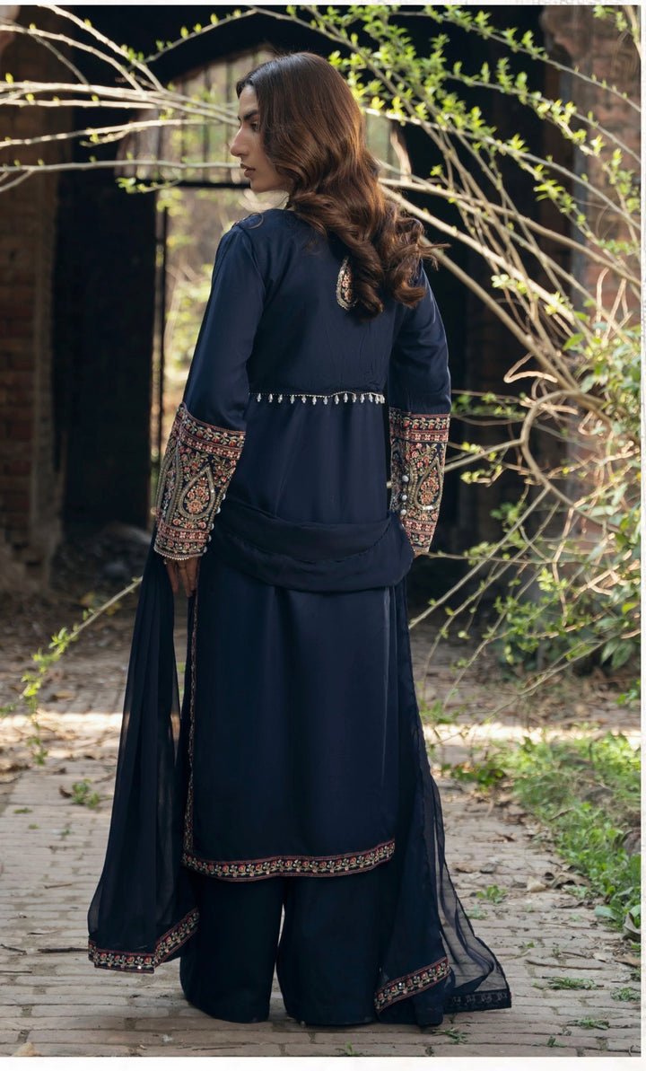 Threads Embroidered Ready To Wear Suit - Shrug Style - Festive Wear 2026 - TT411