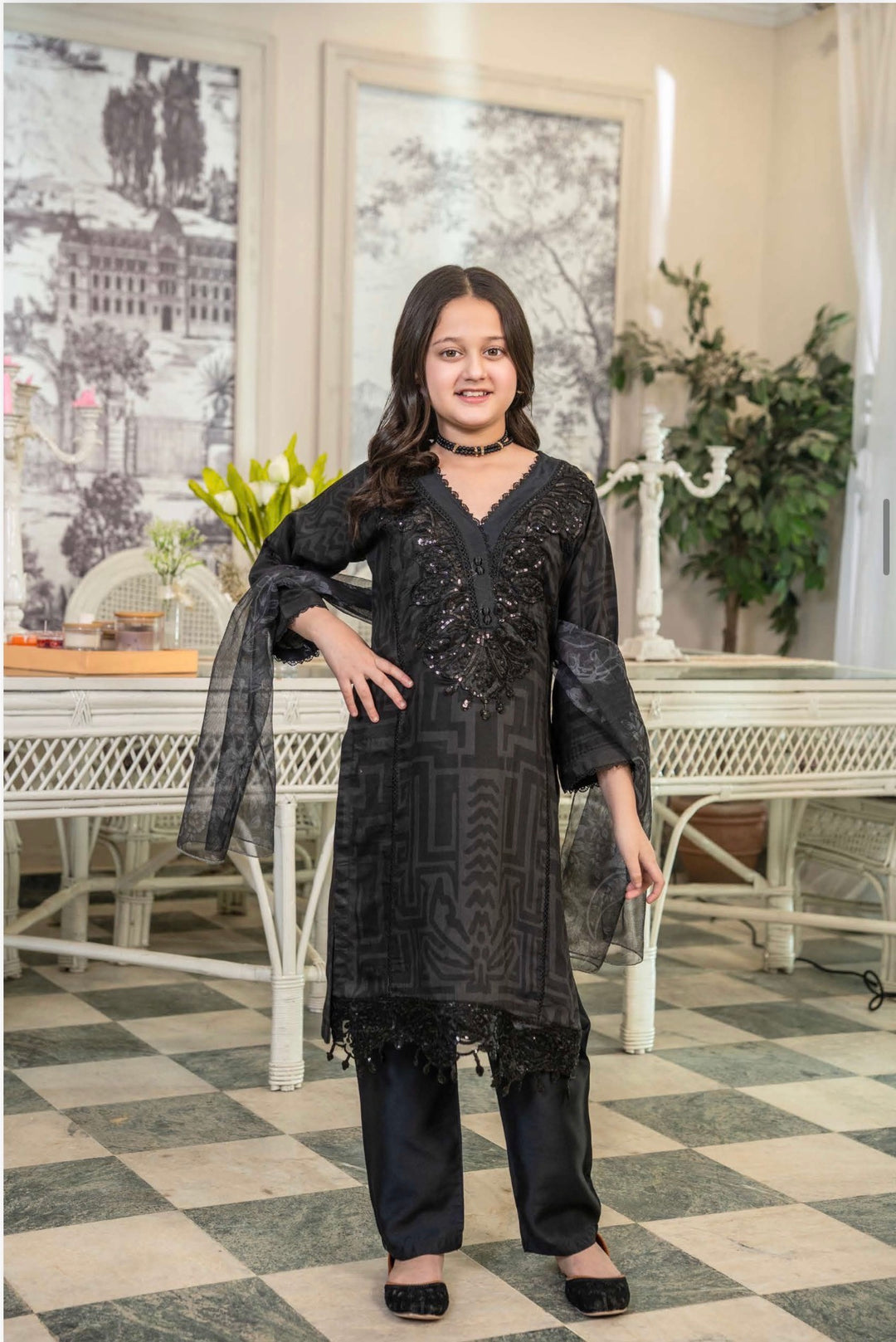 Embroidered And Fully Printed Ready To Wear Suit -Mother And Daughter  - Festive Wear 2026 - TT501