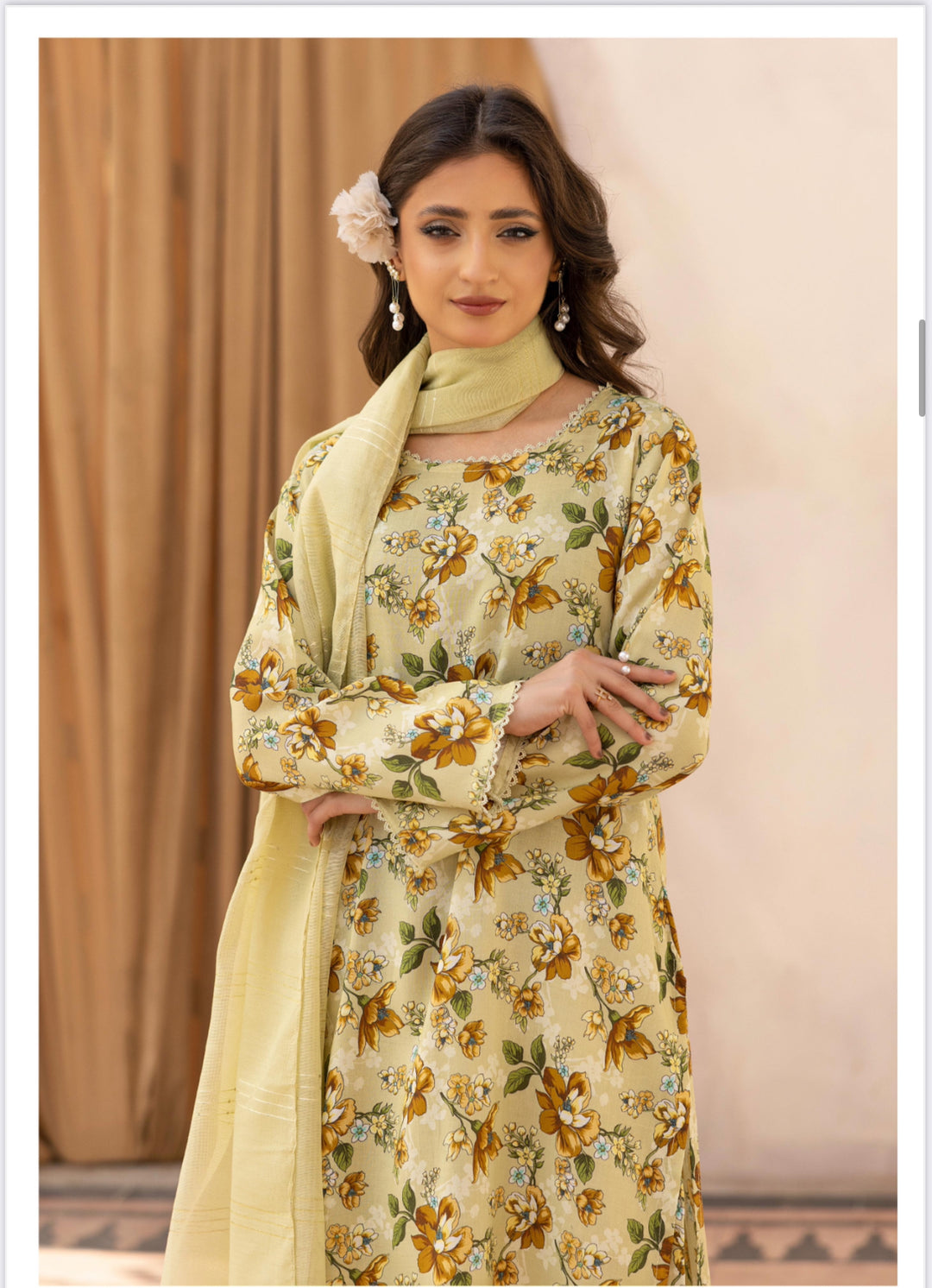 3 Piece Ready To Wear Fully Printed Lilen Suit -Simrans- SI102-
