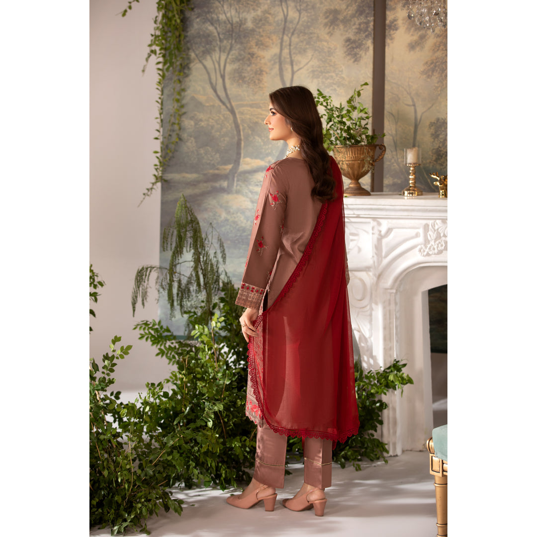 Branded 3 Pc Ready To Wear Suit -Premium  Viscose Suit
