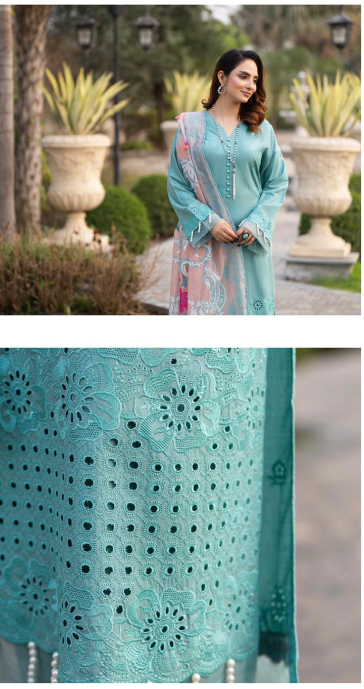 New Azal Festive Wear  Silk Viscose Chikankari Suit 2026 Collection - RA107