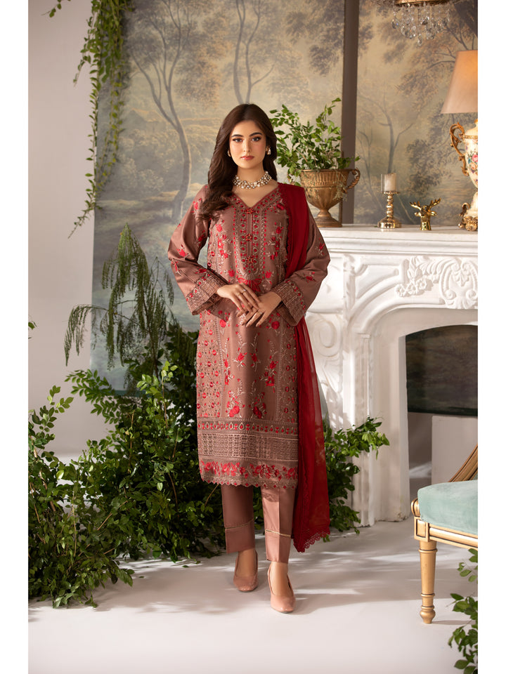 Branded 3 Pc Ready To Wear Suit -Premium  Viscose Suit