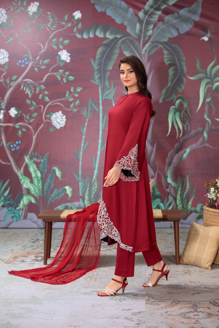 Branded 3 Pc Ready To Wear Suit -Dhanak -  (Winter Collection)