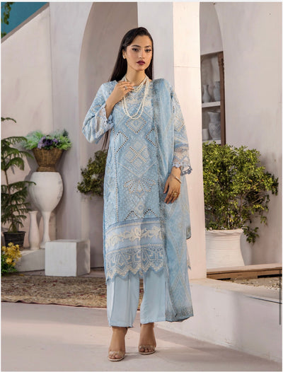 Ayzel Ready To Wear 3- Piece Embroidered Viscose Suit- New Arrival-TT104