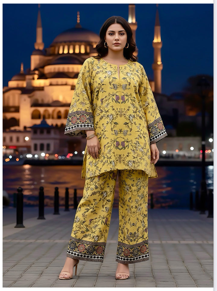 2 Pc Ready To Wear Co-Ords Set  Intermix Silk - TB-15-