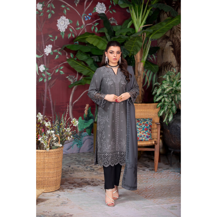 Branded 3 Pc Ready To Wear Suit -Dhanak -  (Winter Collection)
