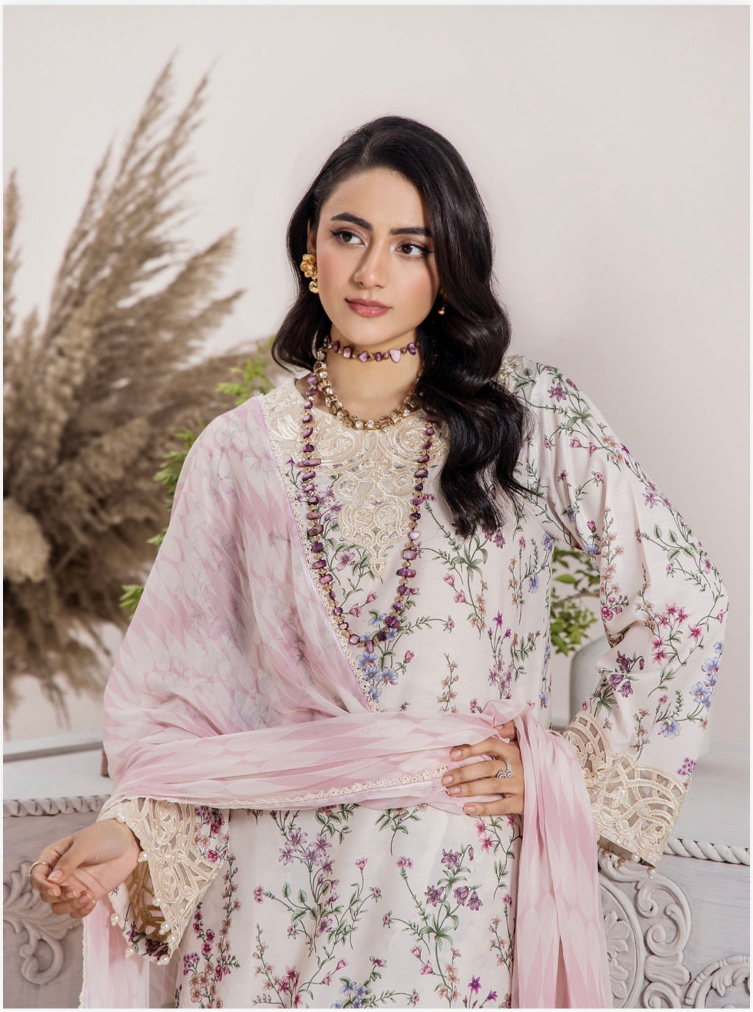 TT10 Ready To Wear Premium Satin Lawn Embroidered Suits TT10