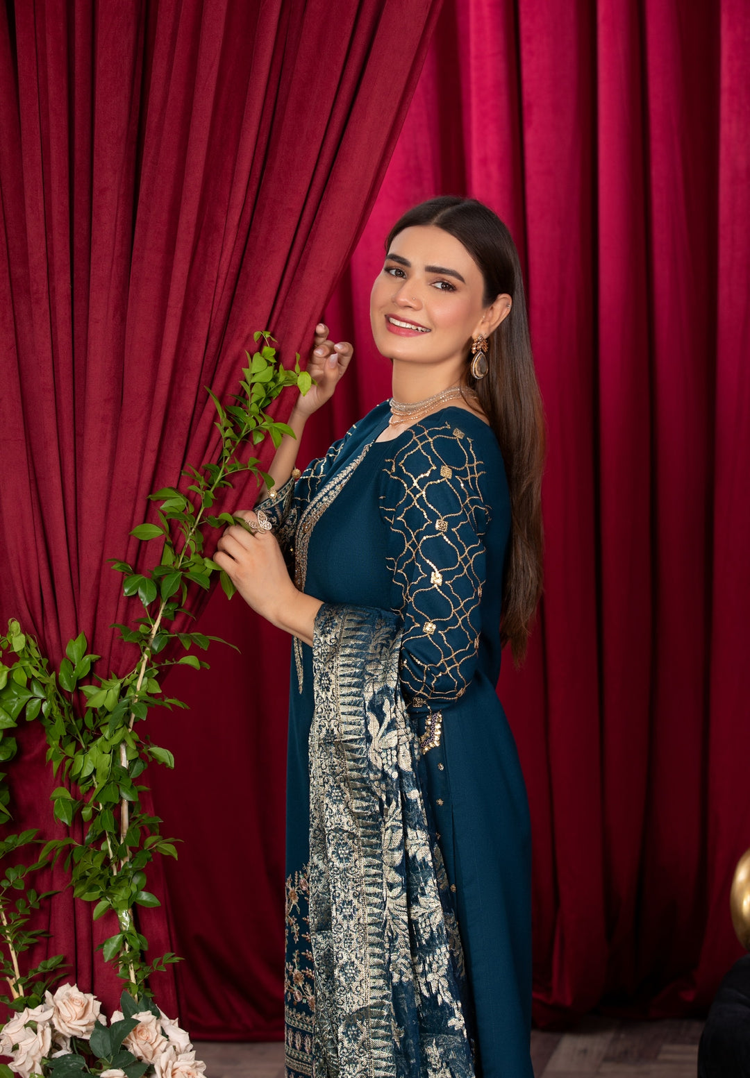 Branded 3 Pc Ready To Wear Suit -Dhanak  Suit (Winter Collection)
