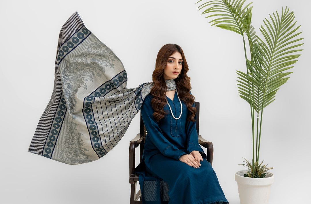 3 Pc Ready To Wear Suit - Kashmiri Wool Shawl (Winter Collection)