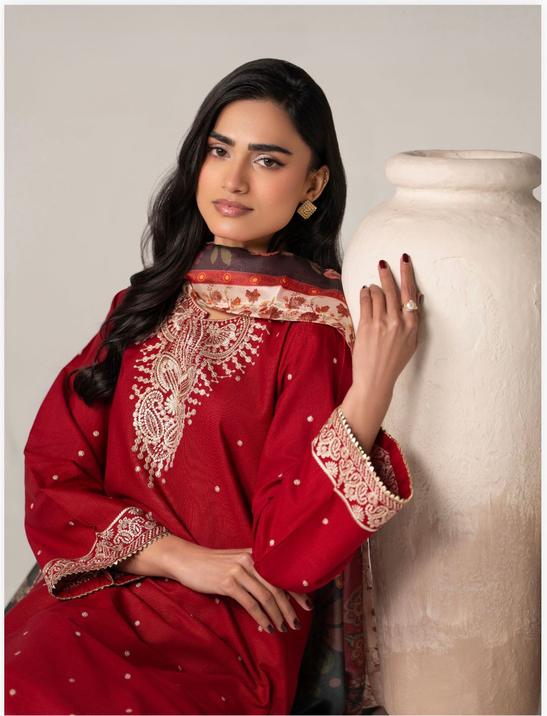 ✨ Elegant Embroidered 3-Piece Suit – Premium Sub Cotton Fabric 
Eid Collection  2026 - Raniya.H -RA71l
