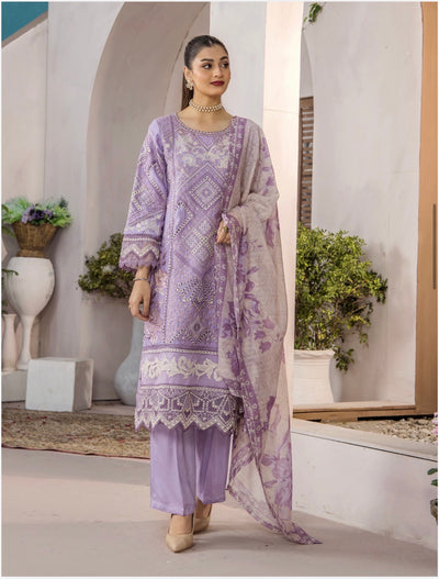 Ayzel Ready To Wear 3- Piece Embroidered Viscose Suit- New Arrival-TT103