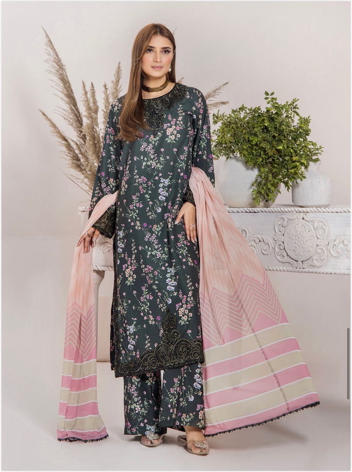 TT10 Ready To Wear Premium Satin Lawn Embroidered Suits TT10