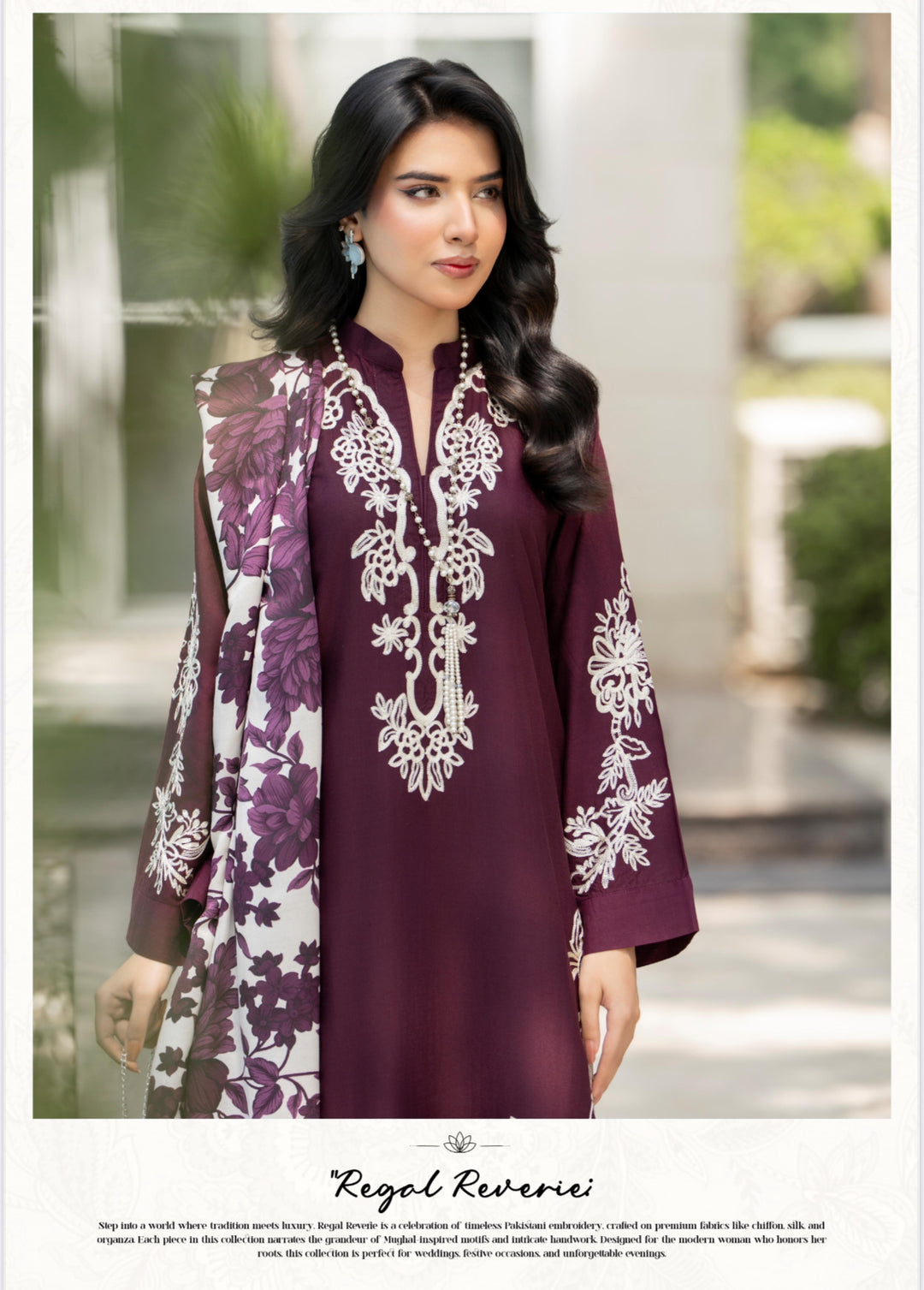 3 Pc Ready To Wear -Fully Embroidered Linen Suit -Raniya.H -RA-112-