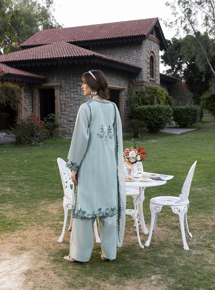 3 Piece Ready To Wear - Embroidered Farshi Shalwar- New  2025 Collection - HE135-
