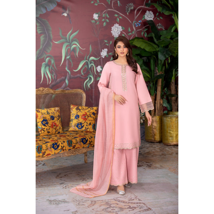 Branded 3 Pc Ready To Wear Suit -Dhanak -  (Winter Collection)