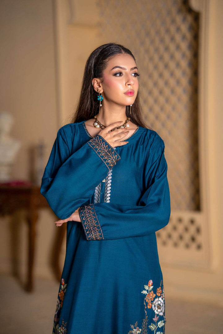 2 Piece Ready To Wear Embroidered Linen Suit -TT-16