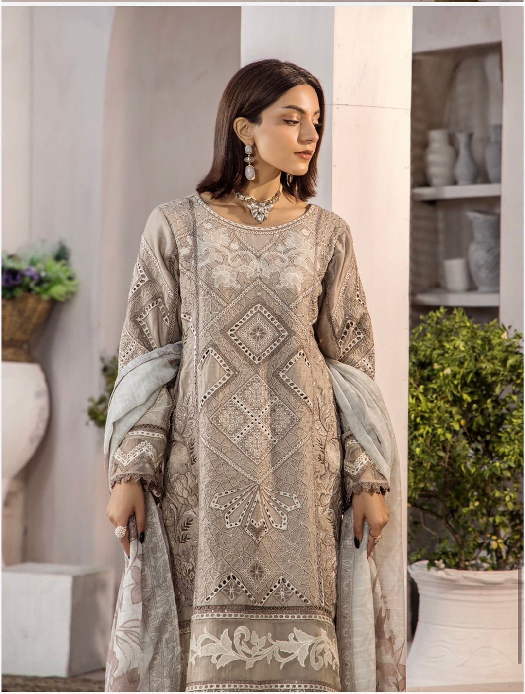 Ayzel Ready To Wear 3- Piece Embroidered Viscose Suit- New Arrival-TT105