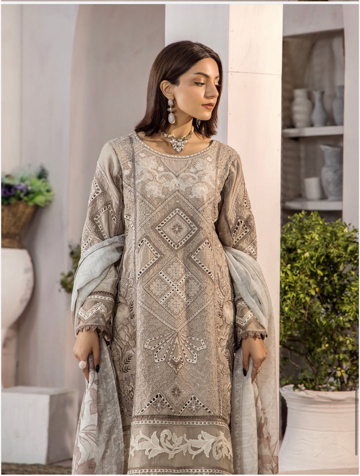 Ayzel Ready To Wear 3- Piece Embroidered Viscose Suit- New Arrival-TT105