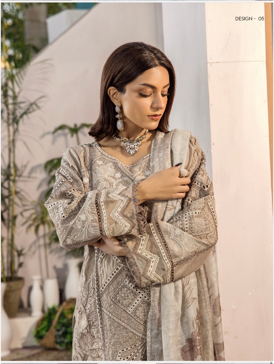 Ayzel Ready To Wear 3- Piece Embroidered Viscose Suit- New Arrival-TT105