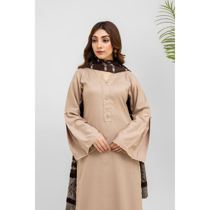 3 Pc Ready To Wear Suit - Kashmiri Wool Shawl (Winter Collection)
