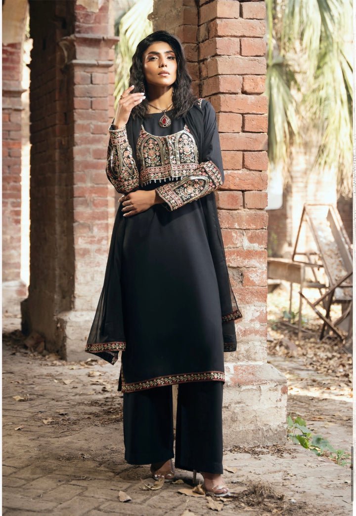 Threads Embroidered Ready To Wear Suit - Shrug Style - Festive Wear 2026 - TT4100