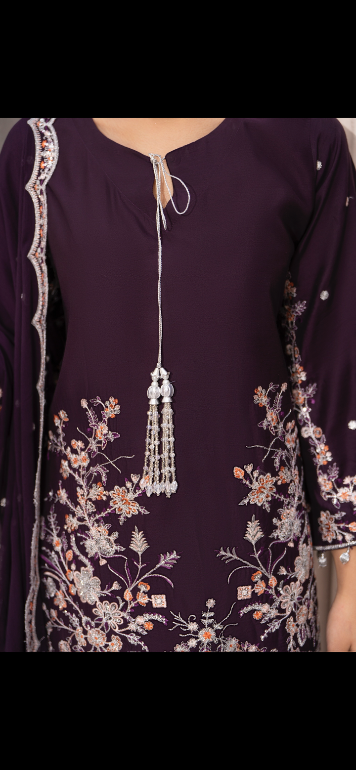 New 3 Pc Ready To Wear Embroidered Suit -Eid Collection  2026 - Raniya.H -RA94