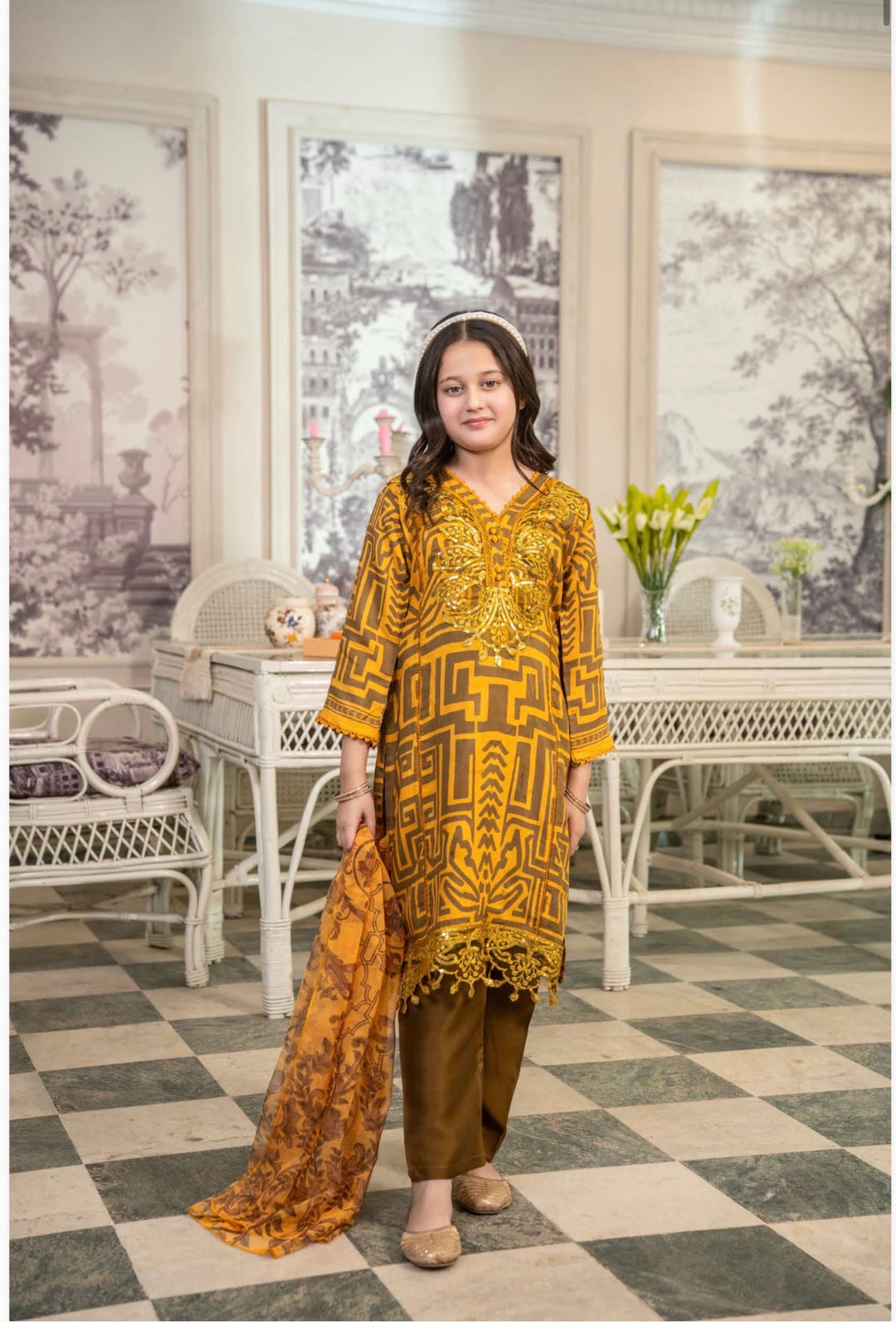 Embroidered  And Fully Printed Ready To Wear Suit -Mother And Daughter  - Festive Wear 2026 - TT500