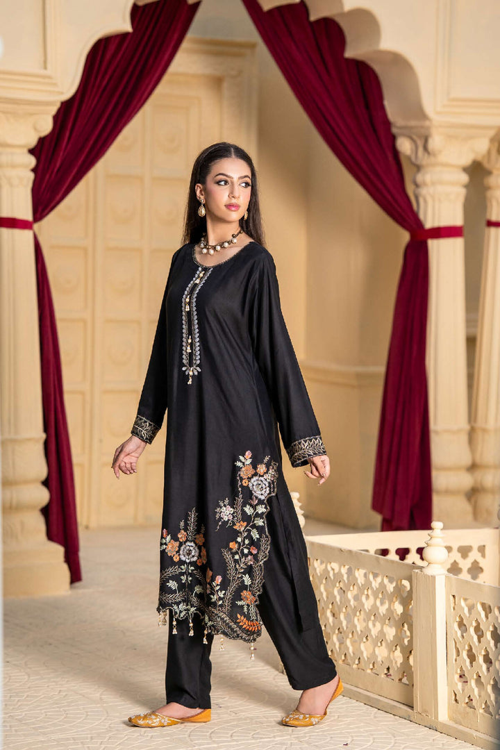 2 Piece Ready To Wear Embroidered Linen  Suit -TT-17-