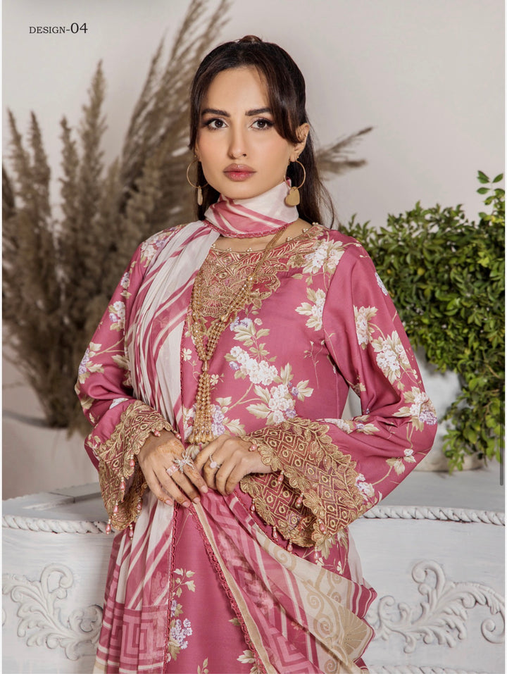 TT10 Ready To Wear Premium Satin Lawn Embroidered Suits TT10