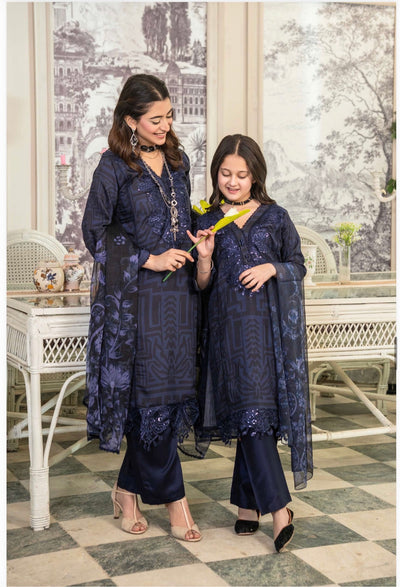 Embroidered And Fully Printed Ready To Wear Suit -Mother And Daughter  - Festive Wear 2026 - TT502