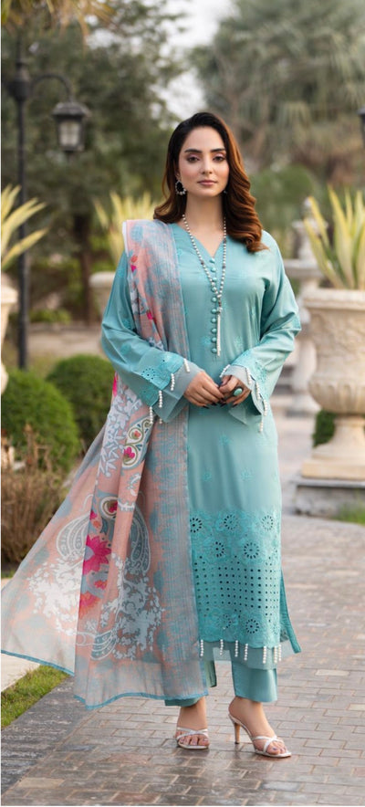 New Azal Festive Wear  Silk Viscose Chikankari Suit 2026 Collection - RA107