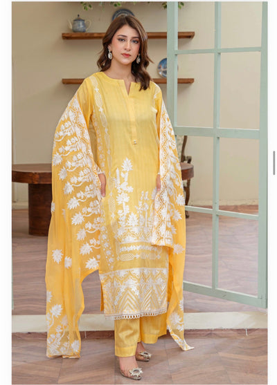 RA122 -Lehar Premium Embroidered Lawn Suit- 2026-