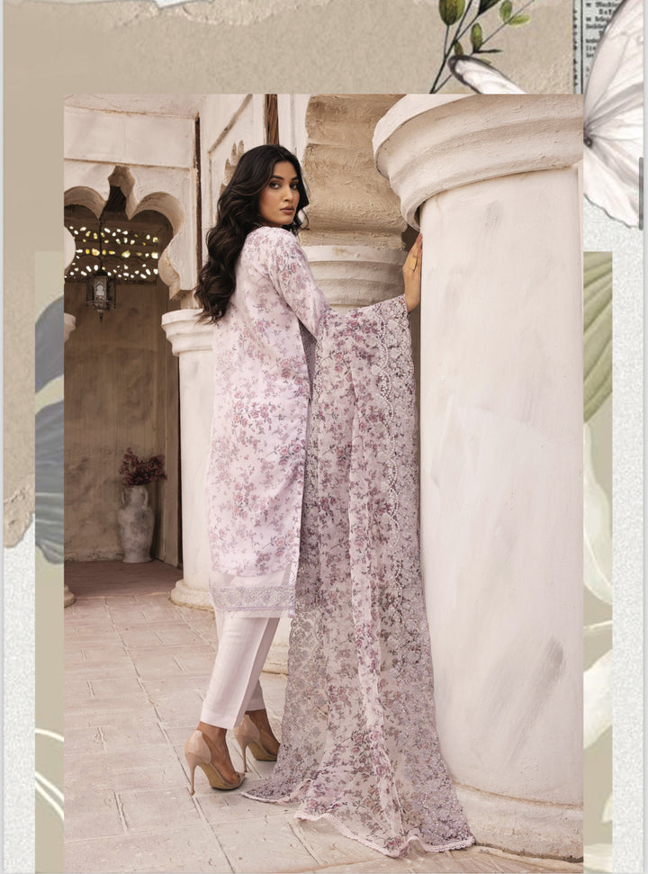 3 PC READY  TO WEAR - KHADDI LUX’ EMBROIDERED VISCOSE SUIT