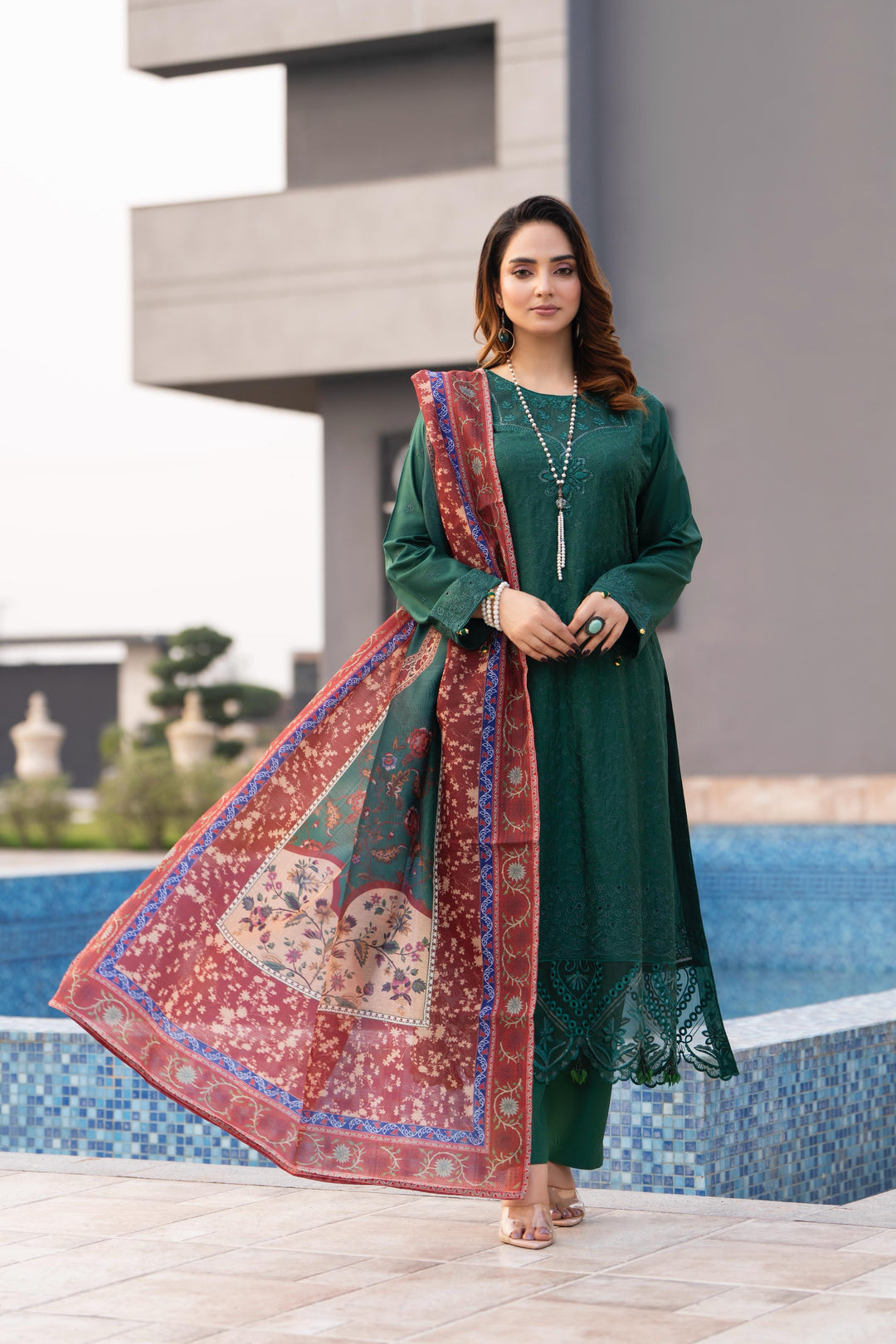 New Azal Festive Wear Silk Viscose Chikankari Suit 2026 Collection - RA109