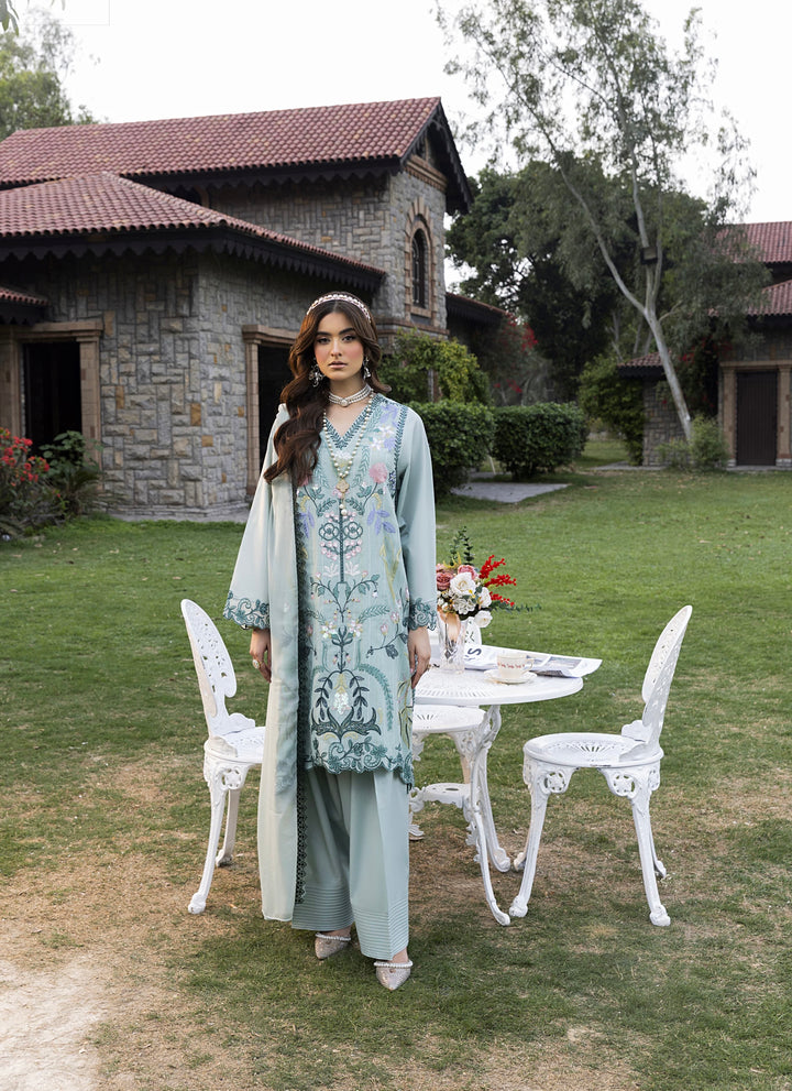 3 Piece Ready To Wear - Embroidered Farshi Shalwar- New  2025 Collection - HE135-