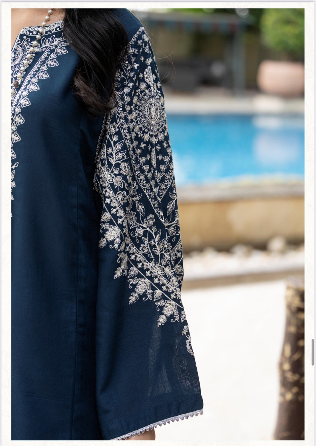 3 Pc Ready To Wear -Fully Embroidered Linen Suit -Raniya.H -RA-116-